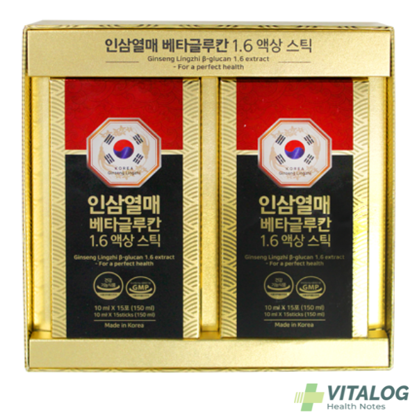 Nhân sâm linh chi Beta-Glucan 1.6 extract cao cấp Hàn Quốc